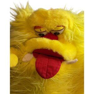 Yanjee Furbles Monster Green Red Hand Puppet Monster Plush Stuffed Animal Toy